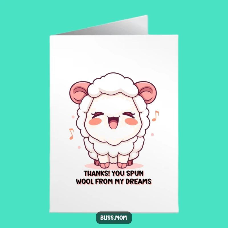 Free Printable Thank You Sheep Mom Card - Singing Gratitude Downloadable Gift