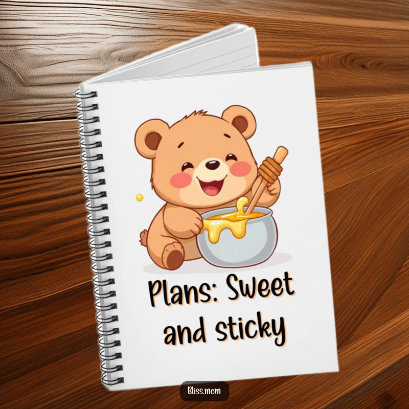 Funny Bear Cub Notebook: A delightful illustration of a cub reaching for honey, ideal for writing and drawing.