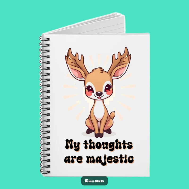 Funny Deer Mom Notebook: Radiant Grace, Lined Pages, Ideal Journal Gift