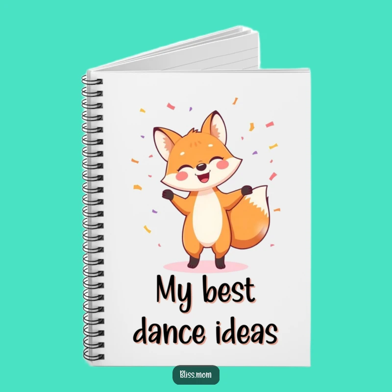 Funny Fox Dance Notebook: Cheerful Journal with Confetti Fun