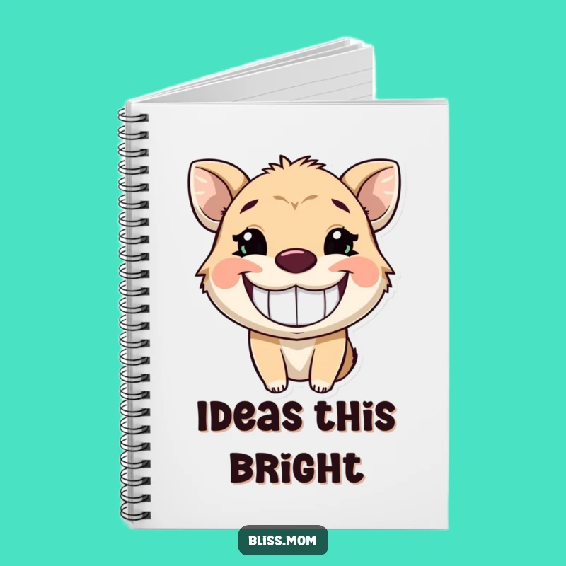 Funny Grinning Animal Notebook: Journal Your Joy, Glowing Beast Diary, Funny Gift
