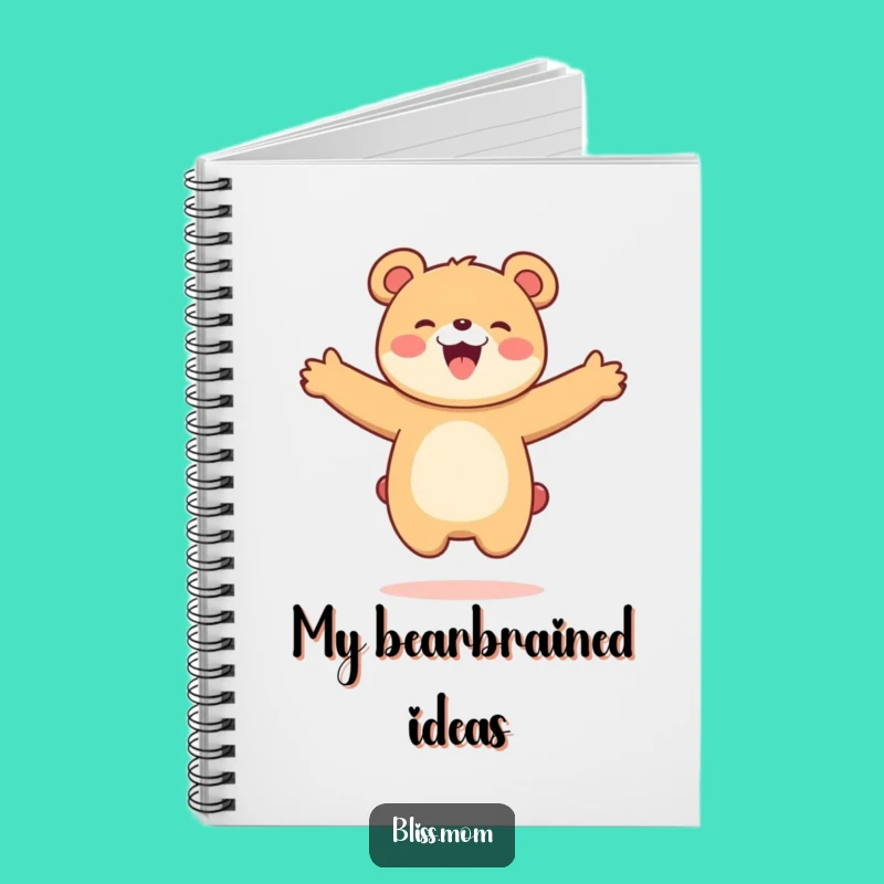 Funny Kawaii Bear Mom Notebook: Joyful Jump Notes, Ideal Funny Gift for Writers
