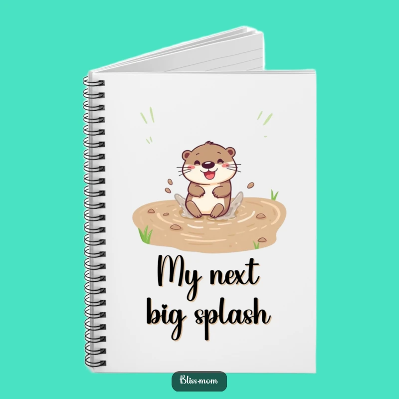 Funny Otter Slide Journal - Playful Water Notes Notebook Gift