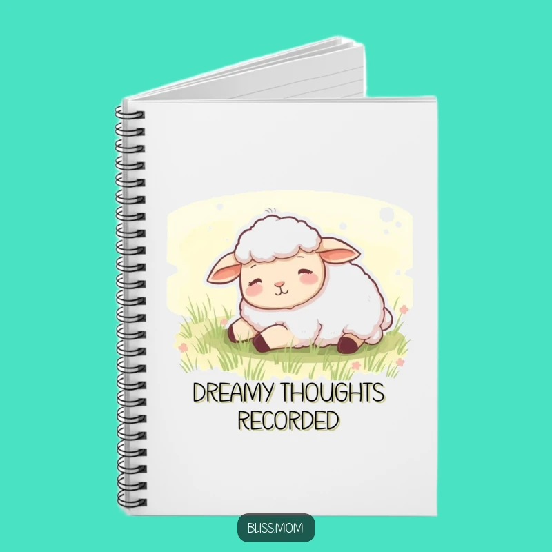 Funny Sheep Meadow Journal - Peaceful Thoughts Notebook Gift