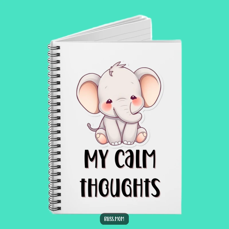 Funny Elephant Peace Notebook - Serene Gentle Giant Journal