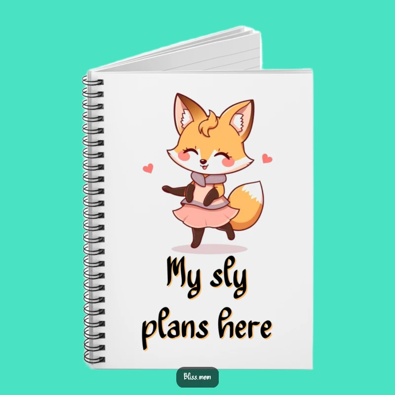 Funny Kawaii Fox Mom Notebook: Graceful Twirl Notes, Ideal Funny Gift for Writers