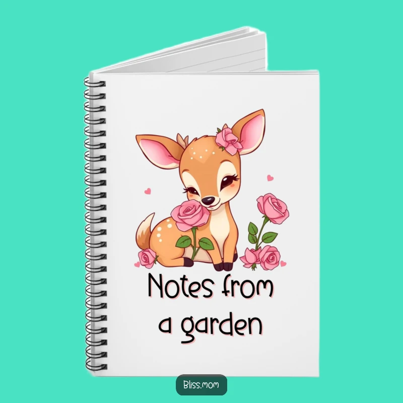 Funny Kawaii Deer Mom Notebook: Rose Delight Diary, Perfect Gift for Writers