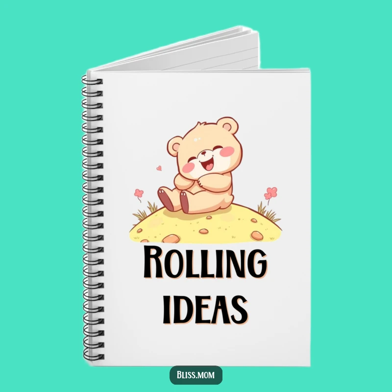 Funny Kawaii Bear Cub Rolling Notebook: Giggling Cub Journal Gift