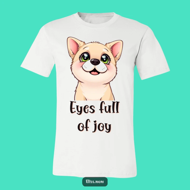 Funny Dog Happiness Tee: Content Pup with Sparkling Eyes Shirt