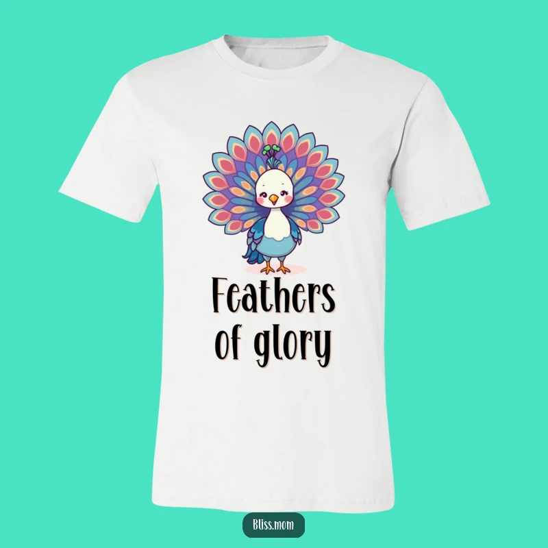 Funny Kawaii Peacock Mom T-Shirt: Colorful Pride, Perfect Cute Mom Gift