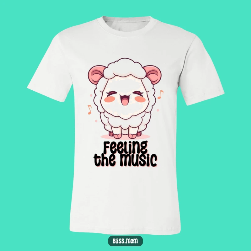 Funny Kawaii Sheep Mom T-Shirt: Cheerful Songbird, Perfect Cute Mom Gift