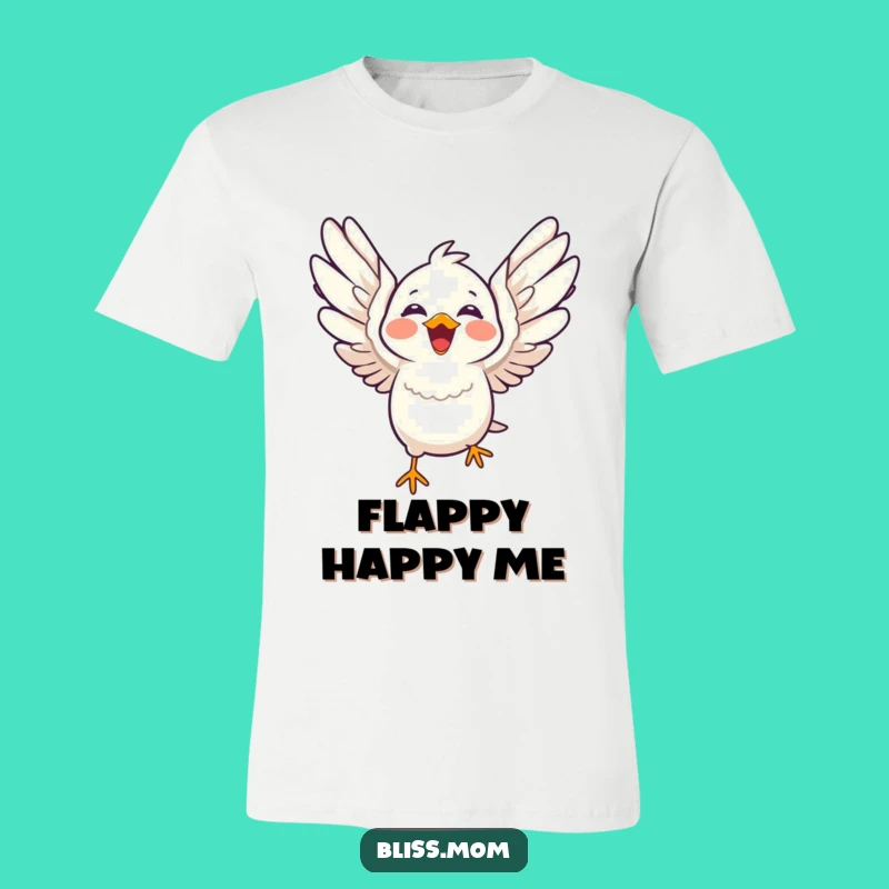 Funny Kawaii Bird Flight T-Shirt - Joyful Avian Tee Gift