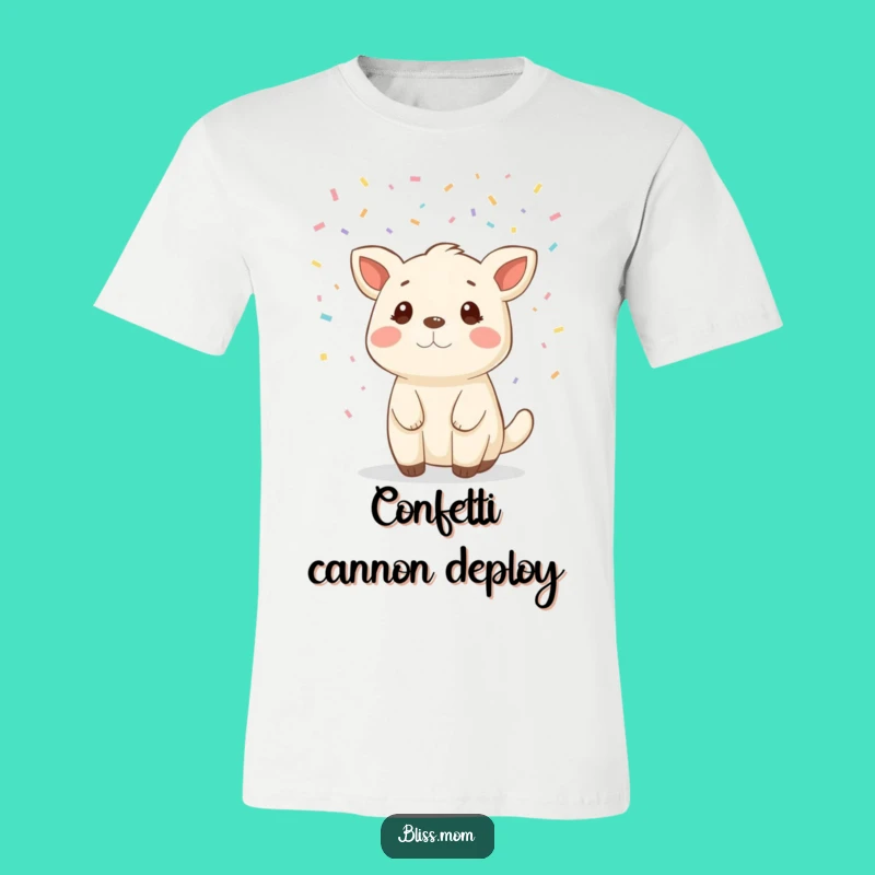 Funny Animal Confetti Blast T-Shirt, a Hilarious and Joyful Outfit Choice