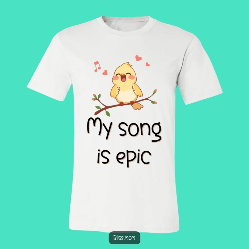 Funny Bird T-Shirt - Happy Song, Lively Funny Gift for Nature Lovers