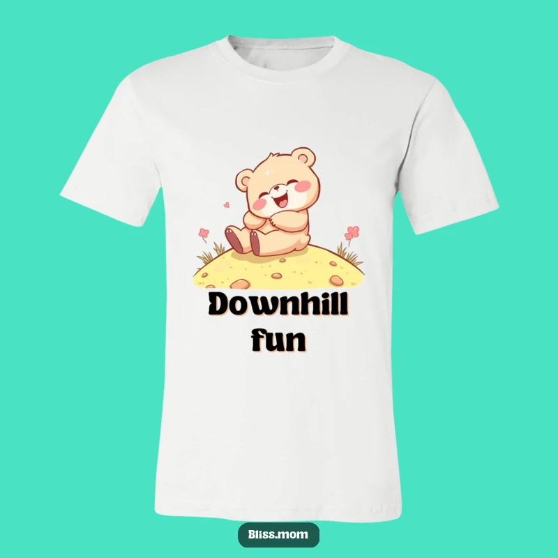 Funny Kawaii Bear Cub Rolling Tee: Giggling Cub Shirt Gift