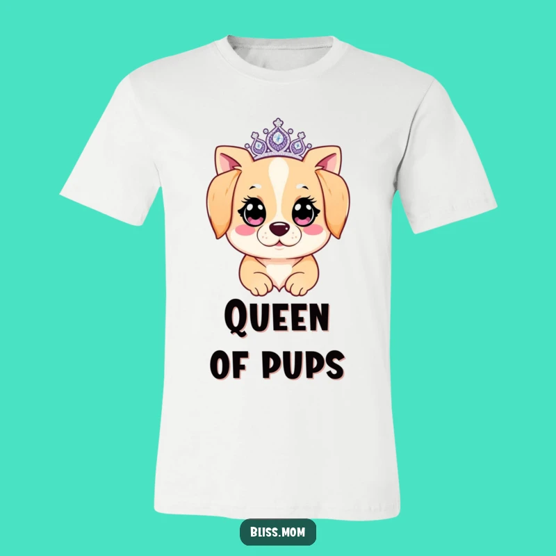 Funny Kawaii Dog Mom T-Shirt: Sparkling Tiara Diva, Ideal Funny Gift for Dog Lovers