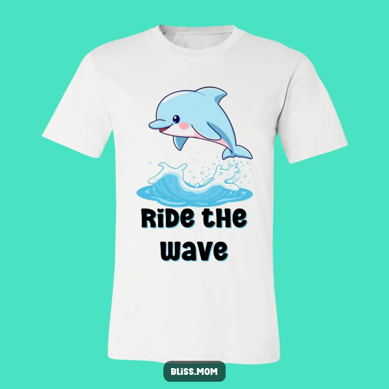 Funny Kawaii Dolphin Mom T-Shirt: Playful Splash, Perfect Cute Mom Gift