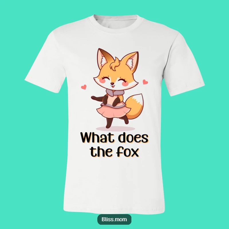 Funny Kawaii Fox Mom T-Shirt: Graceful Twirl Joy, Ideal Funny Gift for Lovers