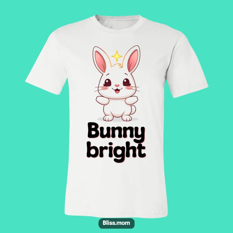 Funny Rabbit Light Sparkle T-Shirt - Cheerful Bunny Bright Tee