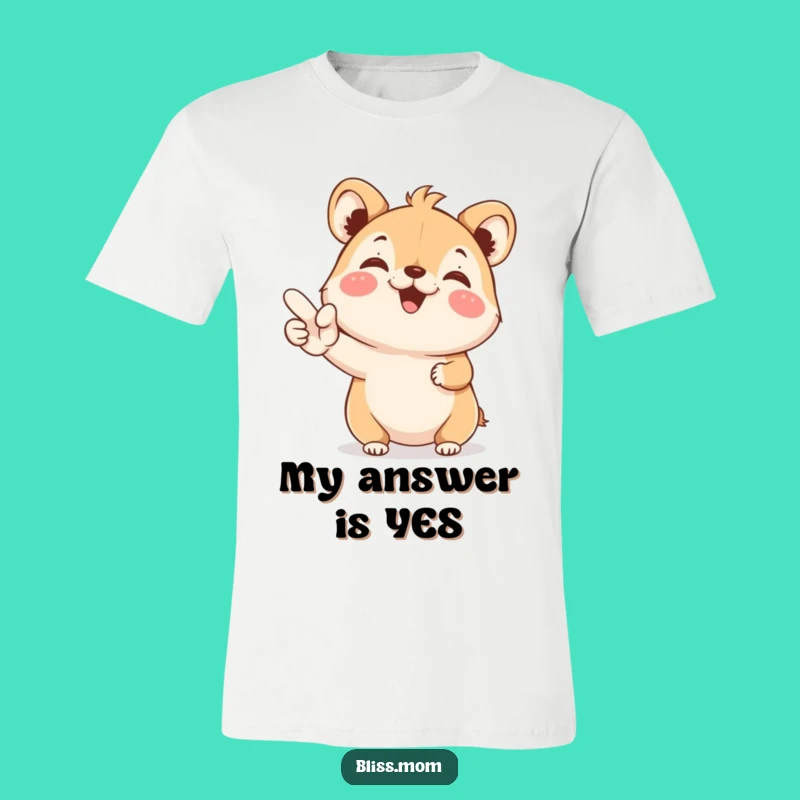 Funny YES Animal Joy T-Shirt: Enthusiastic Agreement, Comfy and Positive Tee