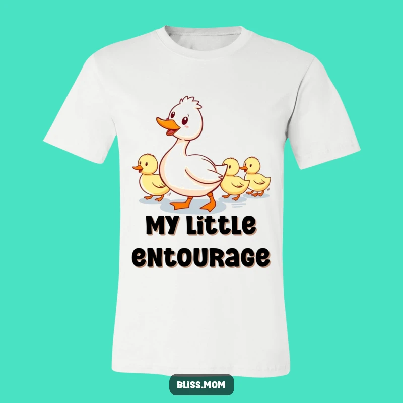 Funny Mama Duck T-Shirt: Waddling Ducklings Follow - Adorable Mom Tee