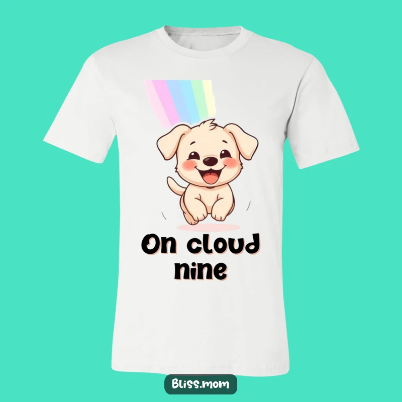 Funny Puppy Rainbow Chase T-Shirt: Wear Your Grin, Great Gift!
