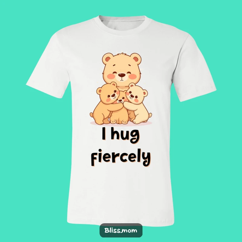 Radiating Mama Bear T-Shirt - Warm Hug Graphic Tee for Protective Moms