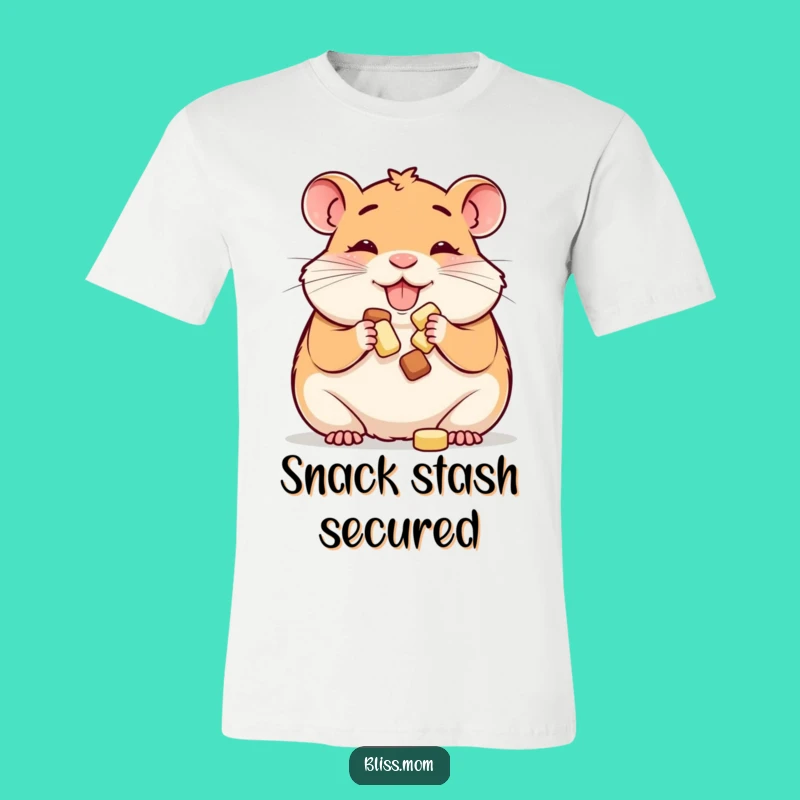 Funny Hamster Mom T-Shirt: Happy Cheek Stuffing - Cute Pet Owner Tee