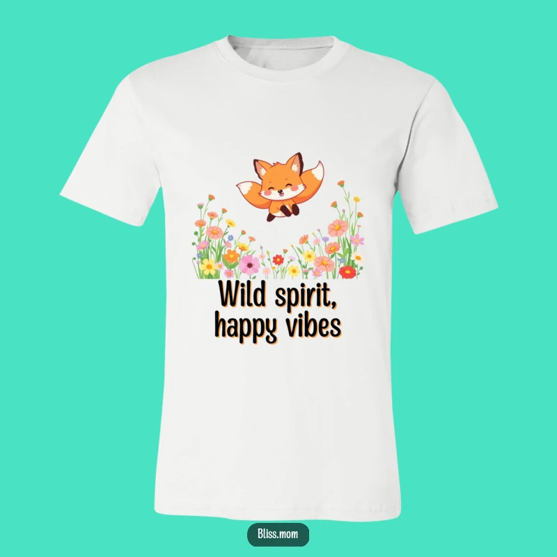 Funny Fox Wildflower Tee - Joyful Woodland Animal T-Shirt Gift