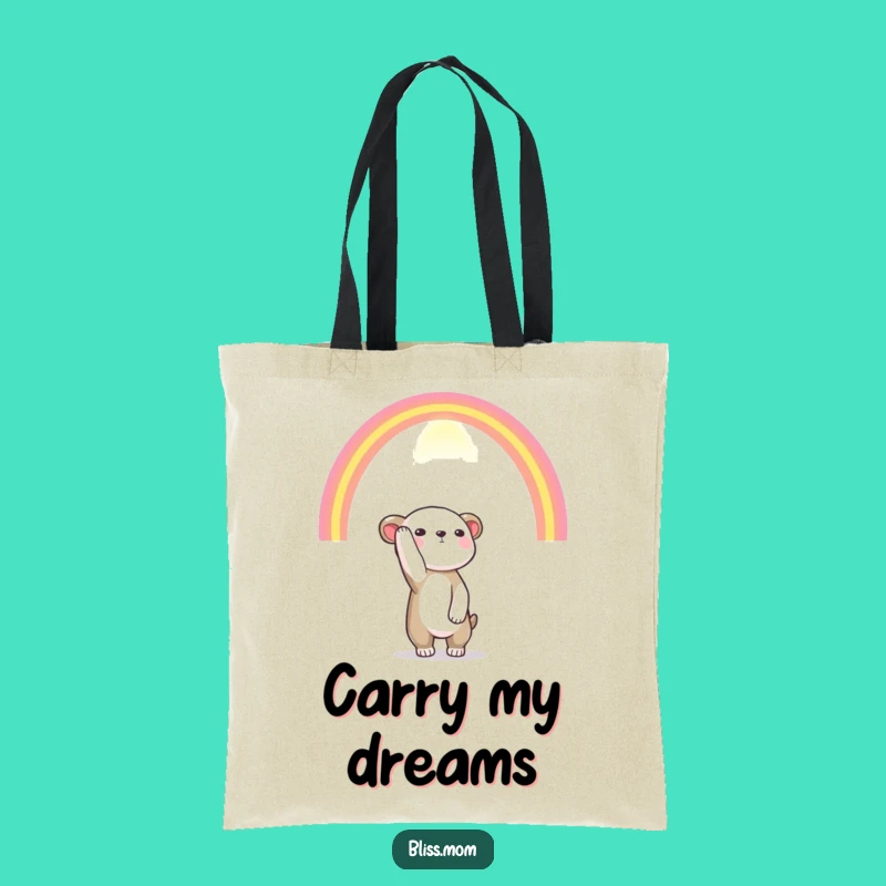 Funny Rainbow Reach Animal Tote Bag: Carry Your Hopes, Perfect Funny Gift