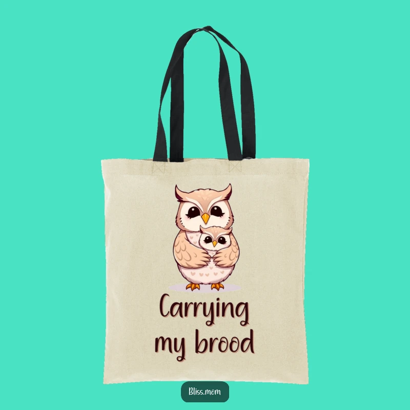 Funny Mother Owl Hug Tote Bag - Heartwarming Mom & Baby Bird Gift