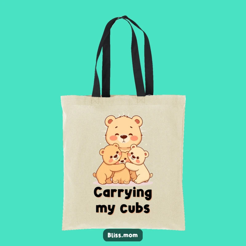 Radiating Mama Bear Tote Bag - Carry Love & Protection Everywhere
