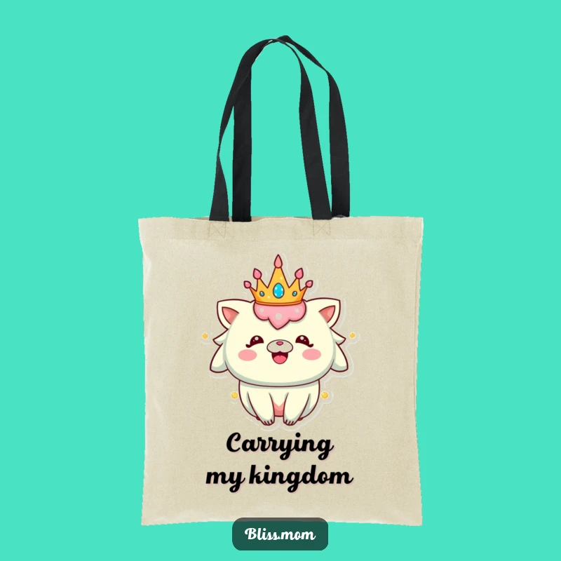 Funny Sparkly Crown Creature Tote Bag: Carry Your Joy Hilariously