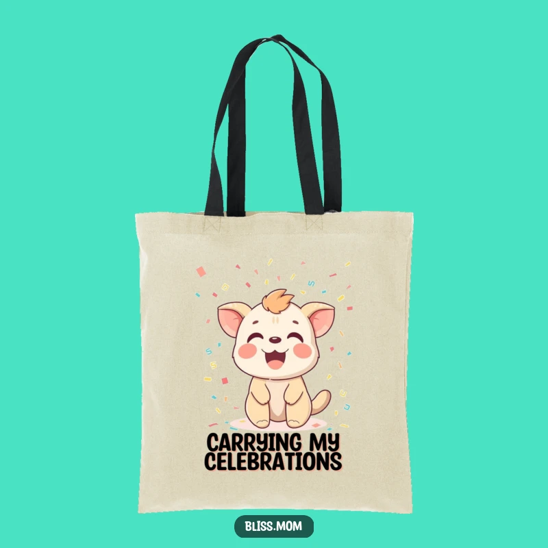 Funny Confetti Animal Tote Bag: Carry Your Celebration Wherever You Go