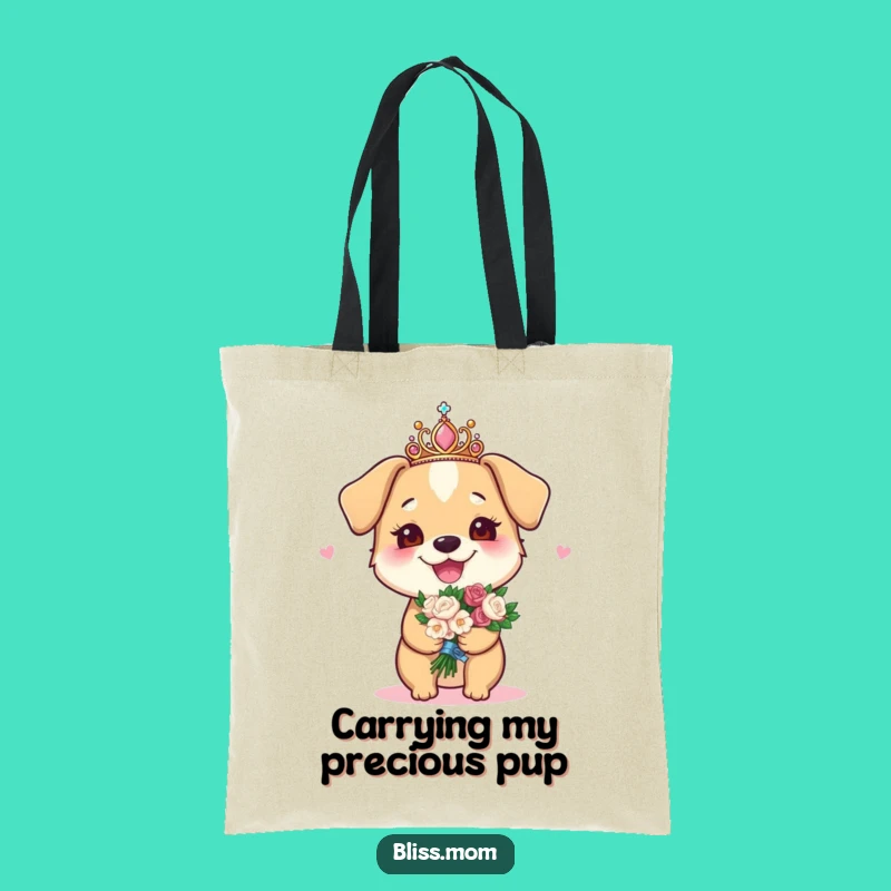 Funny Dog Mom Tiara Tote Bag - Carry Your Royal Pup Pride