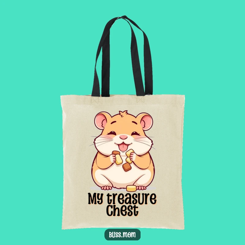 Funny Hamster Mom Tote Bag: Happy Cheek Stuffing - Carry Your Treats Gift