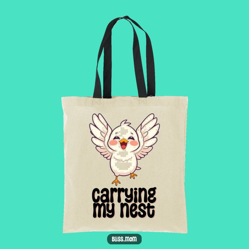 Funny Kawaii Bird Tote Bag - Joyful Avian Carryall & Gift