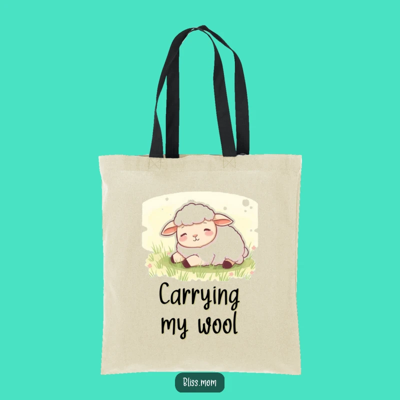 Funny Sheep Meadow Tote Bag - Pastoral Charm Carryall Gift