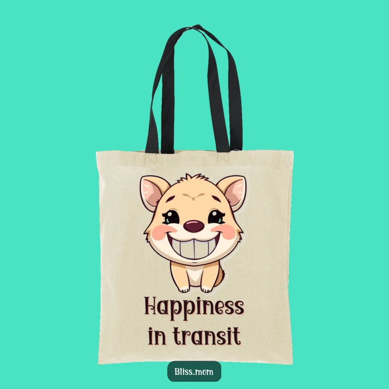 Funny Grinning Animal Tote Bag: Durable Glowing Joyful Beast Bag, Perfect Funny Gift